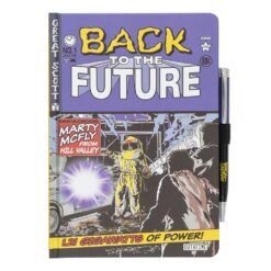 Cuaderno A5 Premium Regreso al Futuro con bolígrafo oficial.