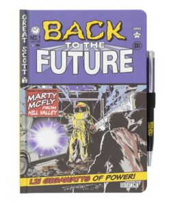Cuaderno A5 Premium Regreso al Futuro con bolígrafo oficial.