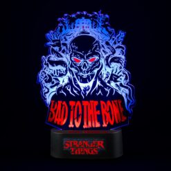 Lámpara Mesa Stranger Things Bad To The Bone decorativa.