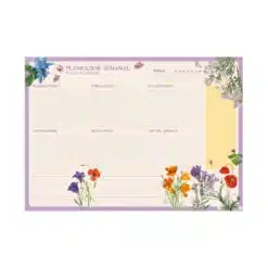 Planificador Semanal A4 Botanical Wild Flowers bloc floral.