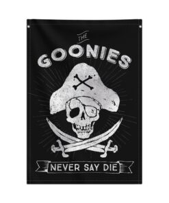 Banderola The Goonies Never Say Die decorativa cine retro.