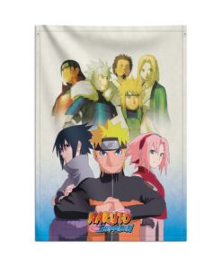 Bandera Naruto Shippuden Generaciones decorativa tela oficial.