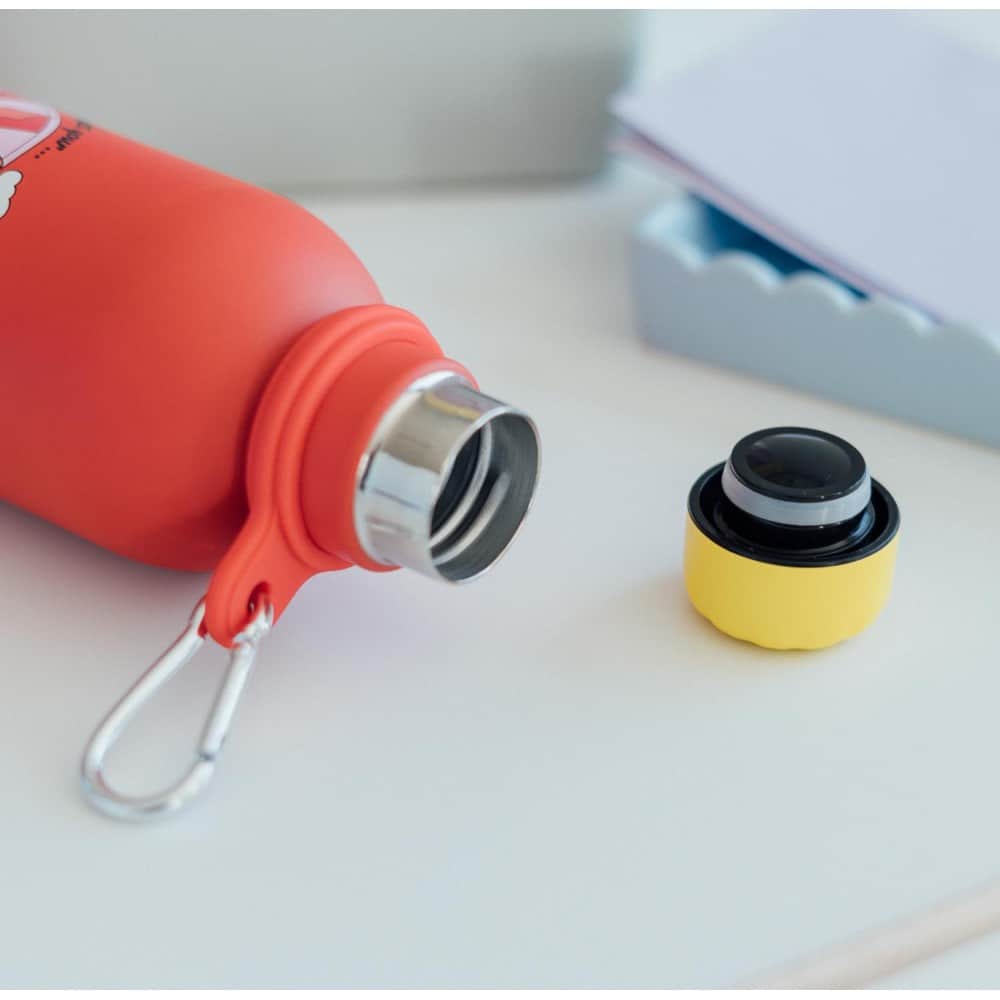 Botella Metálica Hot & Cold 500ml Smiley Quirky Cómics.