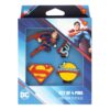Pins Superman set de 4 insignias DC Comics.