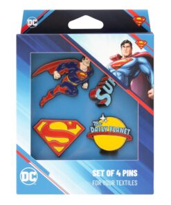 Pins Superman set de 4 insignias DC Comics.