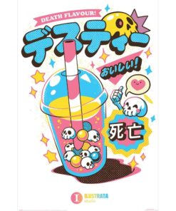 Póster Ilustrata Death Bubble Tea 61x91,5 cm ilustrado.