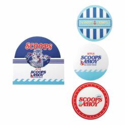 Scoops Ahoy Set 4 Posavasos réplica oficial Stranger Things.