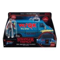 Stranger Things Furgoneta WSQK Playset ideal para coleccionistas de coches de película.