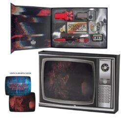 Retro TV Papelería Stranger Things set oficial diseño ochentero.