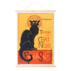 banderola madera le chat noir decoracion vintage