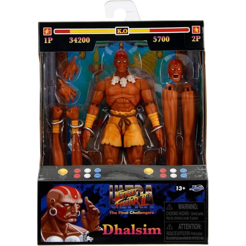 figura dhalsim street fighter 1/12 15 cm jada toys
