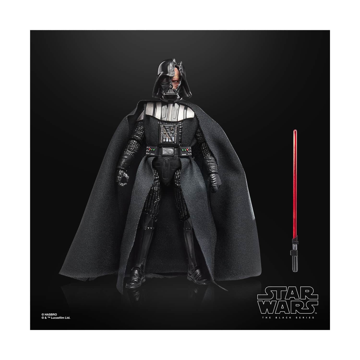 figura darth vader traje dañado black series