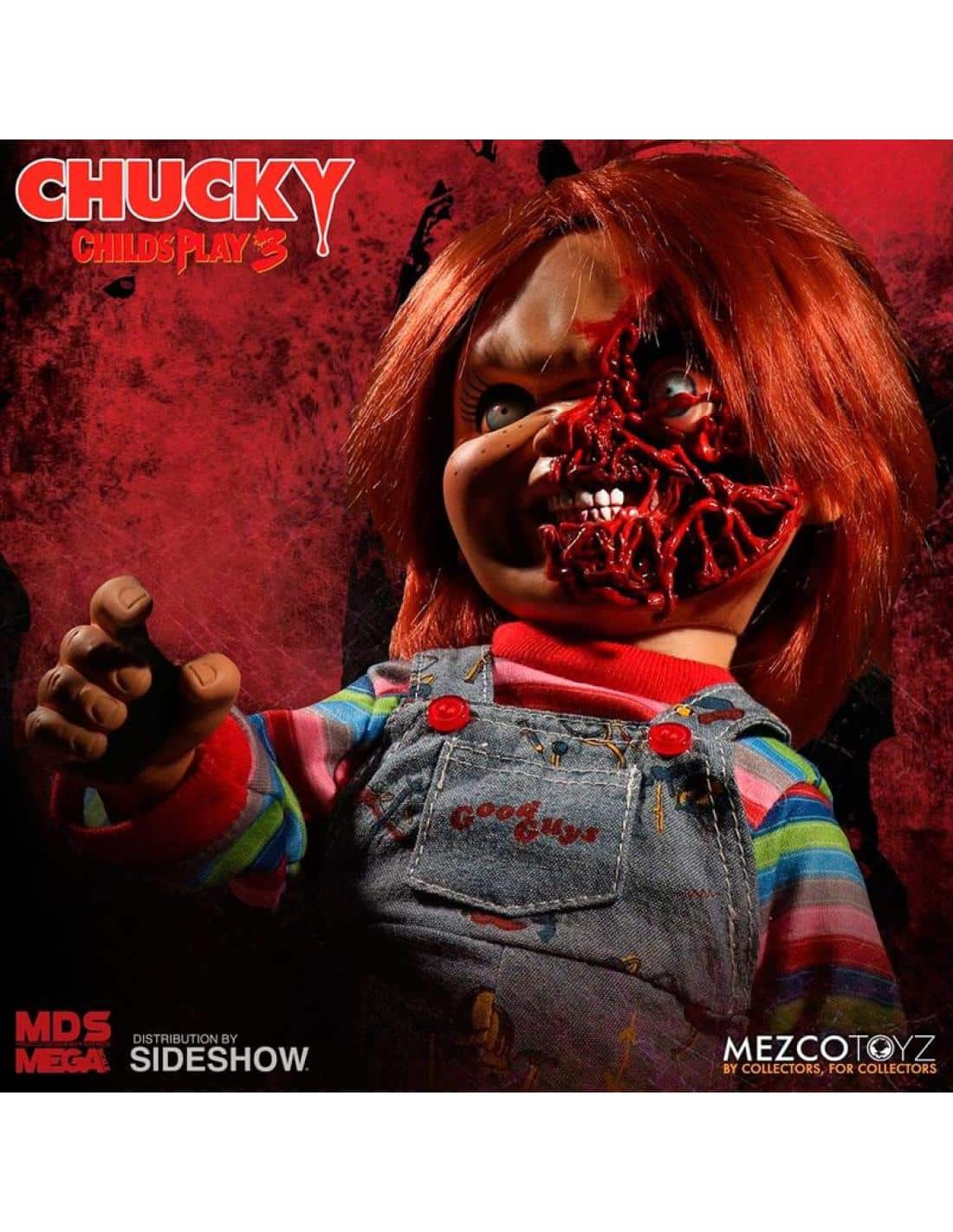 figura chucky pizza face horror mezco toyz parlante