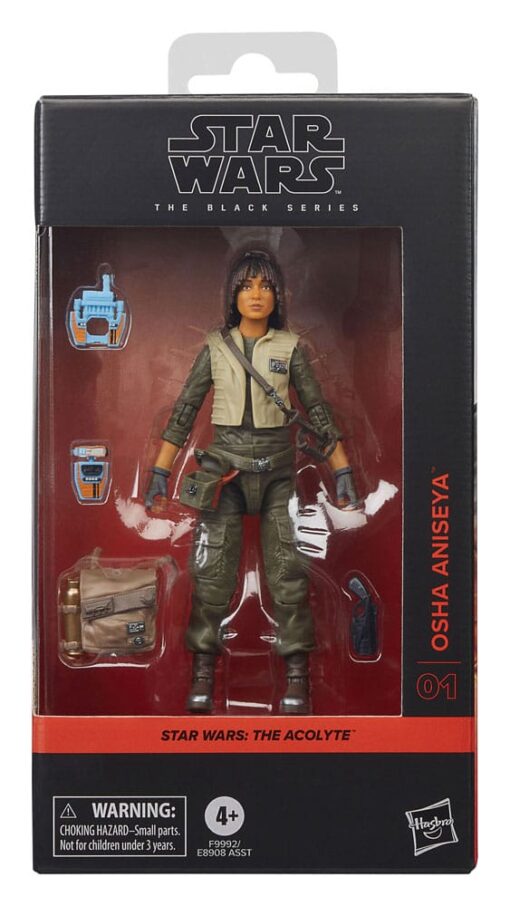 Osha Aniseya Black Series figura articulada inspirada en Star Wars The Acolyte con acabados premium y gran nivel de detalle.