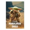 Póster Grogu Mandalorian oficial de Star Wars con diseño decorativo de gran formato para fans de la saga.