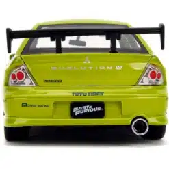 Mitsubishi Lancer Evolution VII 1:24 coche oficial de Fast and Furious ideal para vitrinas y colecciones.