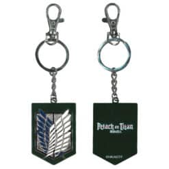 Llavero Ataque a los Titanes Logo inspirado en el emblemático símbolo de la popular serie de anime.