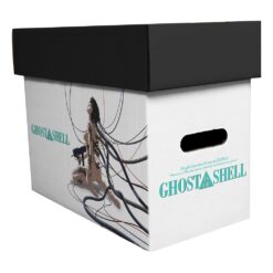 Caja Ghost in the Shell Motoko diseñada para organizar mangas, cómics y coleccionables inspirados en el universo anime.