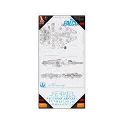 Póster Halcón Milenario Planos inspirado en la nave más famosa de Star Wars con diseño técnico decorativo.