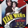 Póster de Vidrio Luke y Leia Star Wars con acabado premium sobre cristal inspirado en los héroes clásicos de la saga.