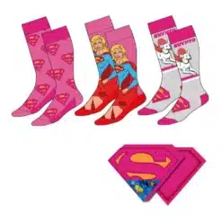 pack 3 pares calcetines dc supergirl talla 38-45 cerda