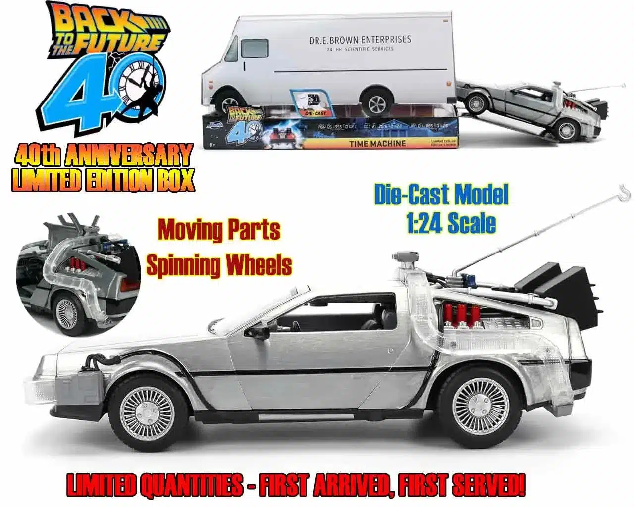 delorean 40 aniversario back to the future escala 1 24 jada toys