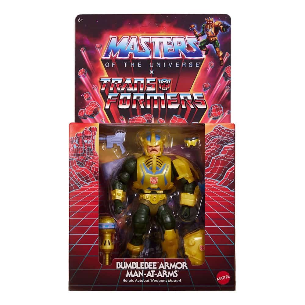 bumblebee armor man-at-arms masters of the universe transformers mattel