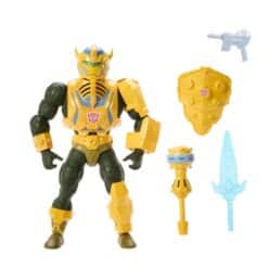 masters of the universe x transformers bumblebee armor man-at-arms 14 cm