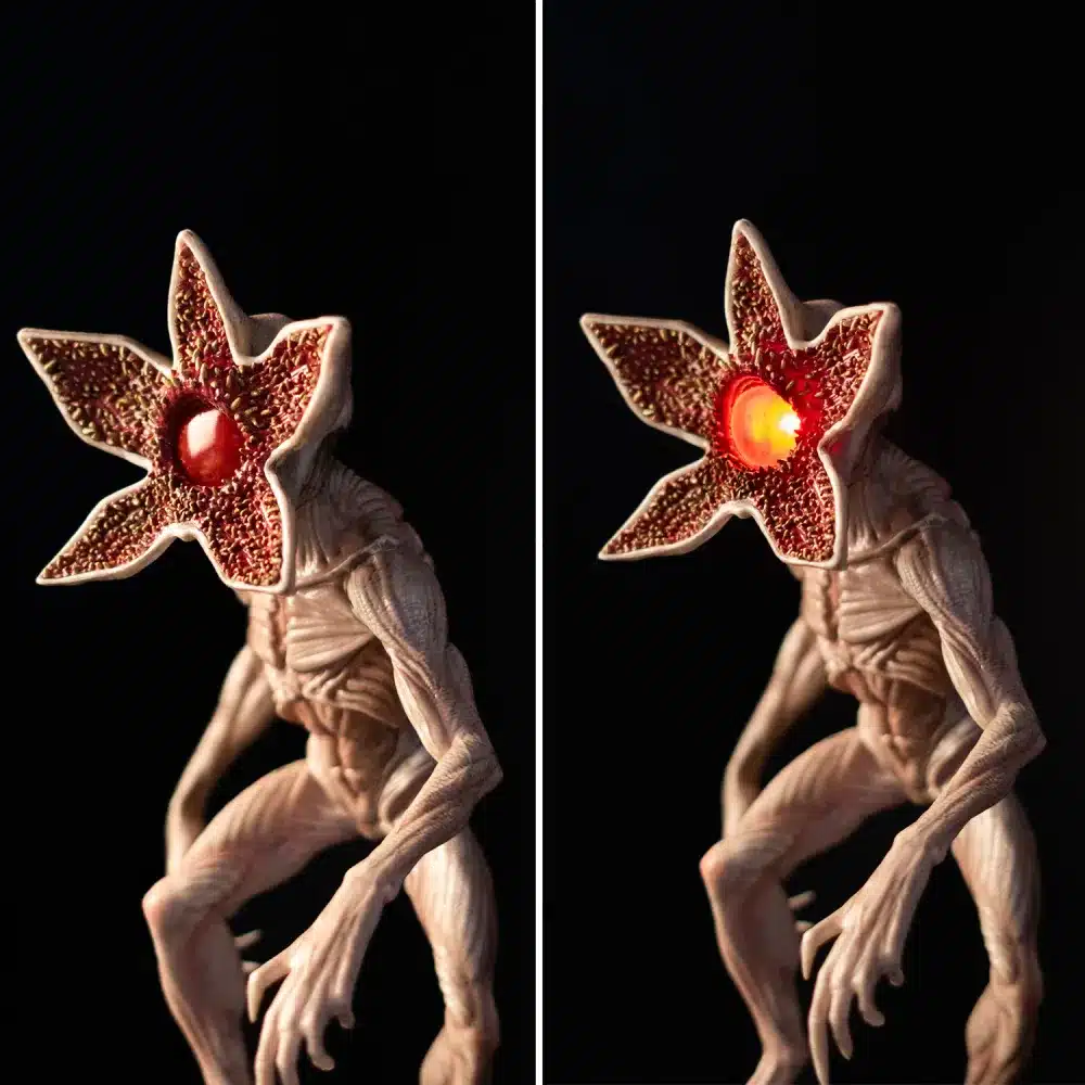 lámpara demogorgon stranger things cabeza giratoria 180 grados