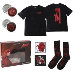 set daredevil camiseta calcetines chapas parches marvel cerda