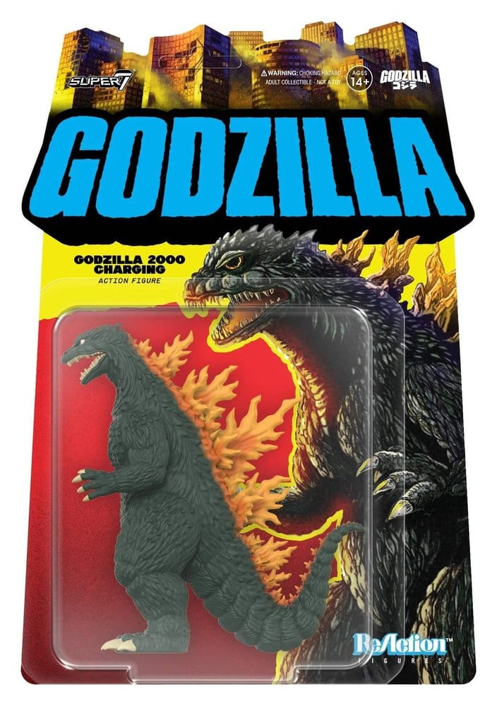 Godzilla 2000 Charging ReAction Super7 figura Toho