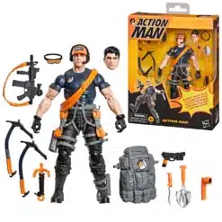 Action Man Hasbro con piolets y equipo de escalada