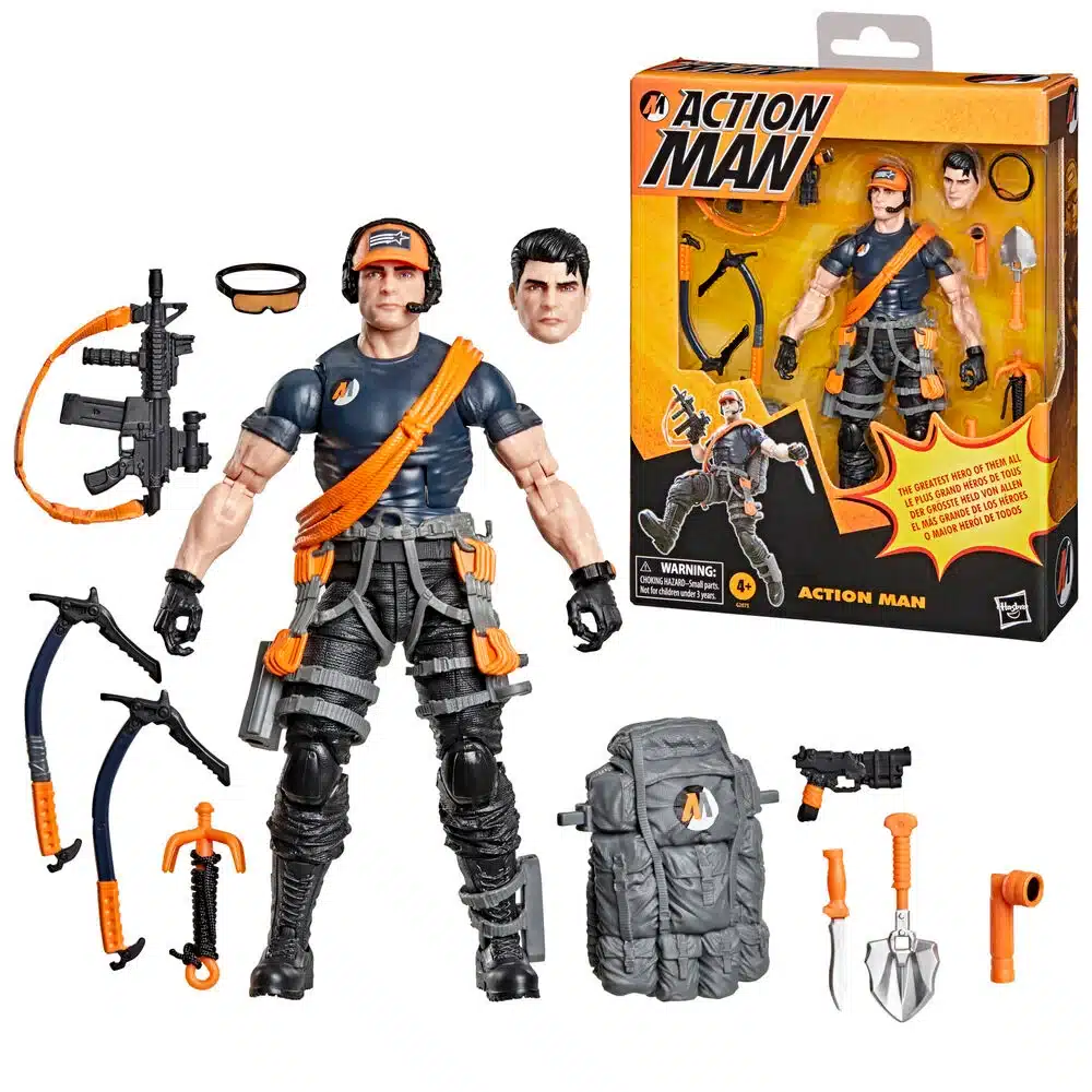 Action Man Hasbro con piolets y equipo de escalada