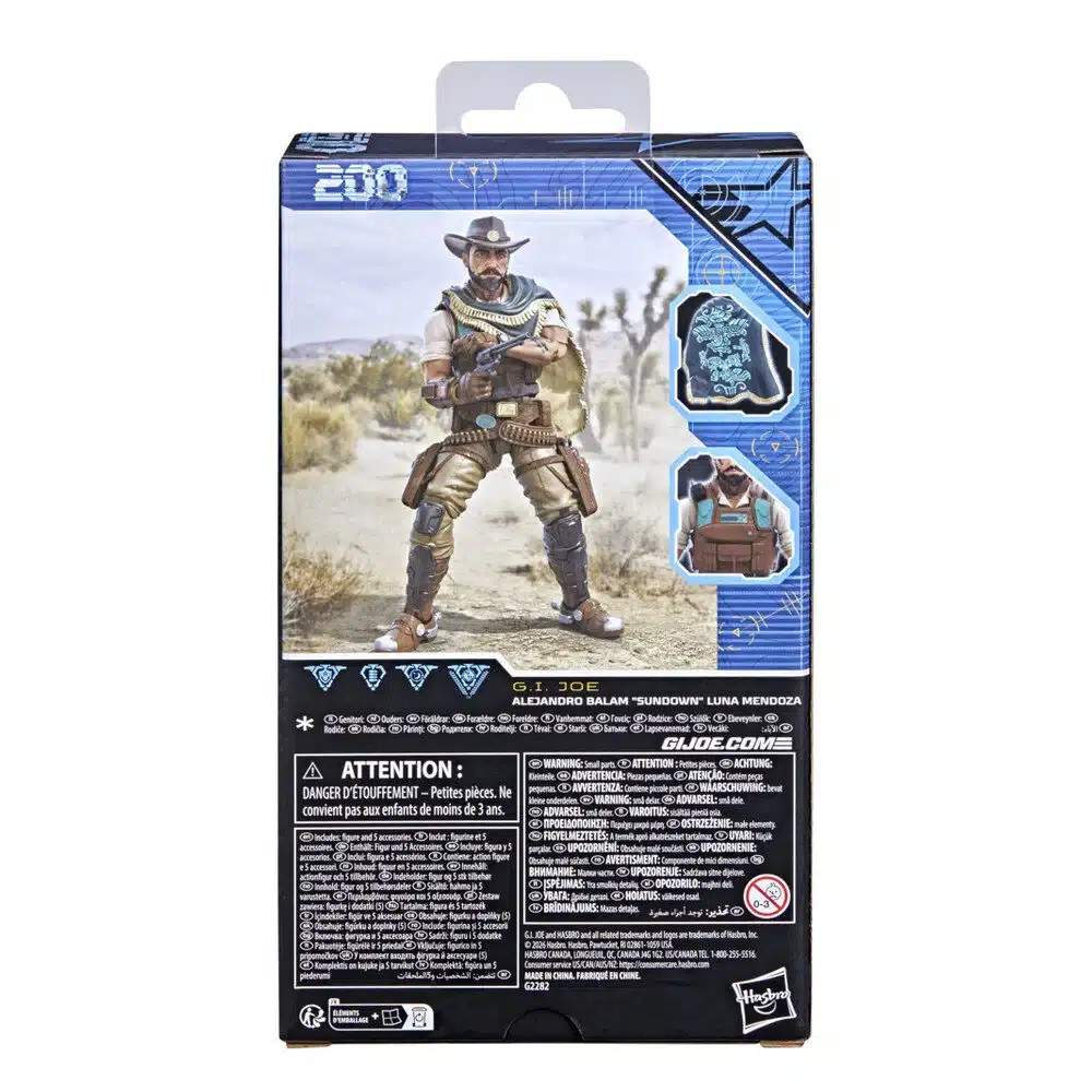 Sundown G.I. Joe Hasbro con poncho y equipamiento táctico