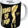 Taza negra Michael Jackson King of Pop