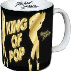 Taza negra Michael Jackson King of Pop